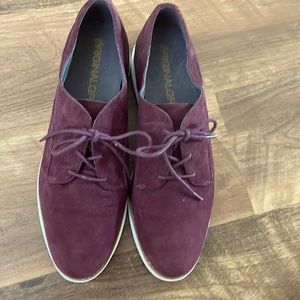 Suede plum Oxfords